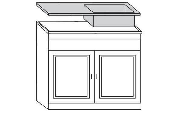 2 Door Sink Unit