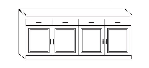 4 Drawer Base Unit