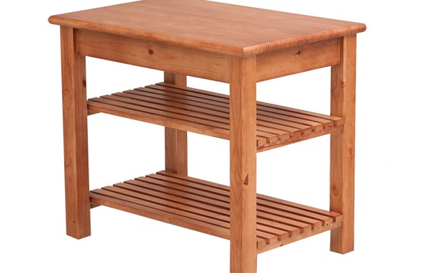 900 x 600 Table with slatted shelves