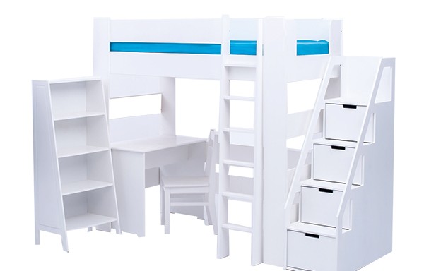 Chelsea 4 piece combo with tall bookshelf plus storage ladder