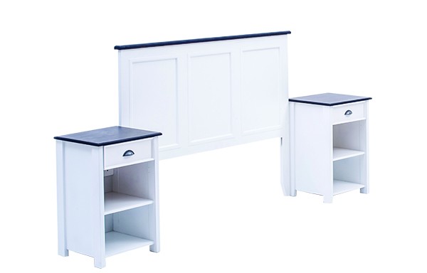 Bastille Headboard and Super Bastille Pedestals