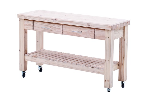 Workbench with 2 Drawers 1500 with castors